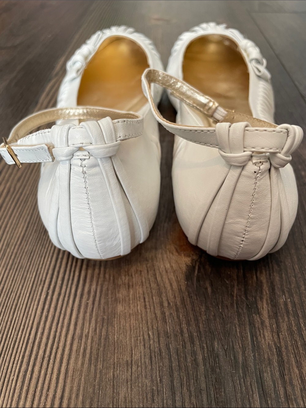 Pour La Victoire White Braided Leather Ankle-Strap Flats Size 7 - Picture 5 of 8